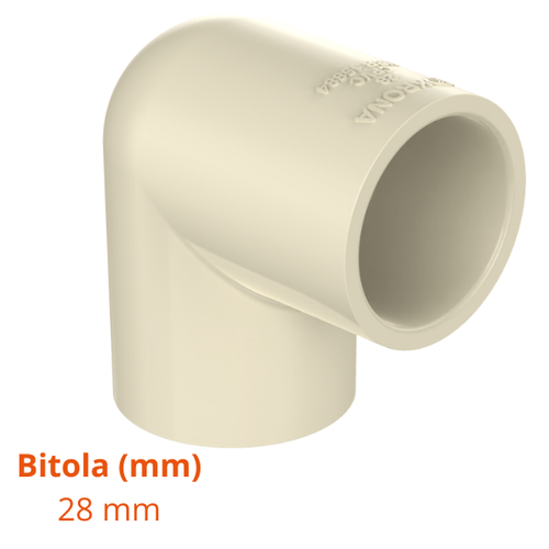 Joelho 90 graus CPVC Agua quente Ultraterm 28mm Krona