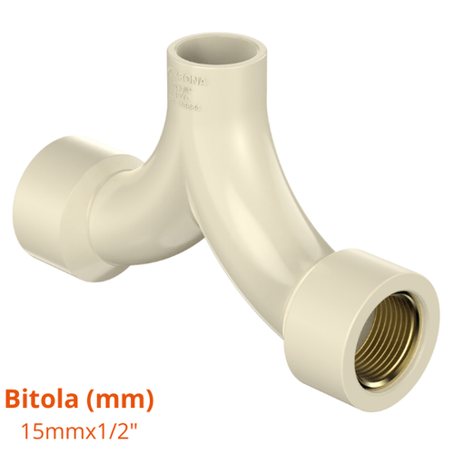 TE Misturador RF CPVC Agua quente Ultraterm 15mmx1/2" Krona