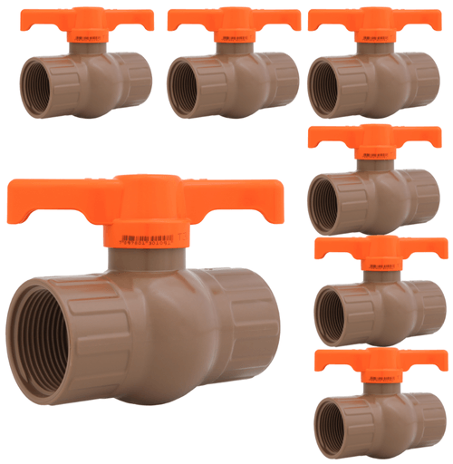 Registro Esfera Roscavel cano 3/4 Krona Kit 6 peças