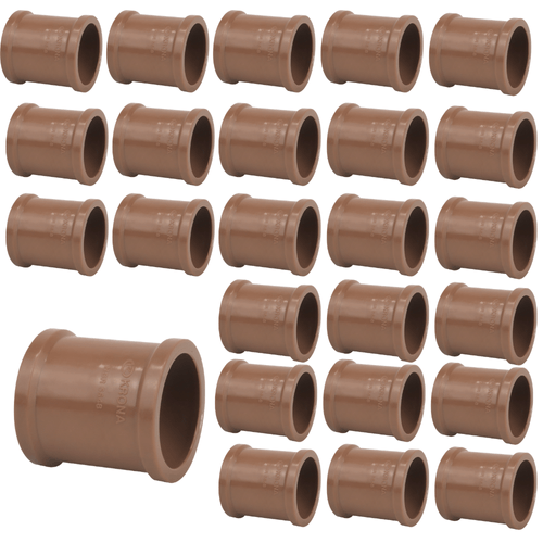 Luva cano pvc conector 1" 32 mm soldável krona 25 peças