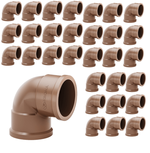 Joelho cano cotovelo 1/2" 20mm 90 soldável pvc Krona 50 und