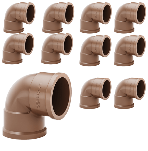 Joelho cano cotovelo 60mm 90 graus soldável pvc Krona 10 und