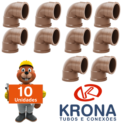 Joelho cano cotovelo 60mm 90 graus soldável pvc Krona 10 und