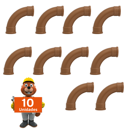 Curva 90 graus Cano Pvc 1 pol 32 Mm Soldável Krona 10 Peças