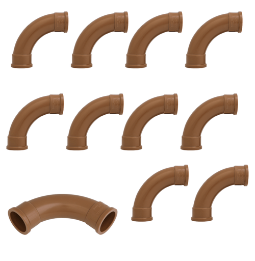 Curva 90 graus Cano Pvc 40 Mm Soldável Krona 10 Peças