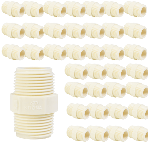Nipel Roscável cano 1/2 20 mm Niple 50 peças Krona