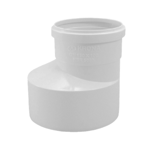 Redução Excêntrica PVC Esgoto 150x100 mm Krona