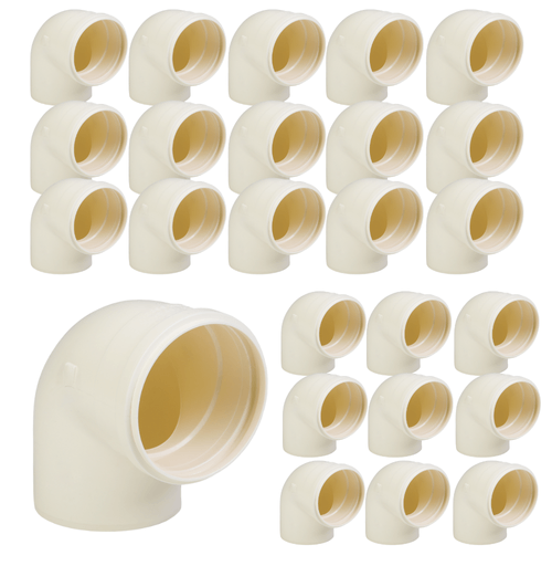 Joelho pvc Esgoto Cano 50mm kit 25 peças Krona