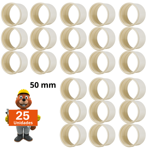 Luva pvc Esgoto cano 50mm kit 25 peças krona