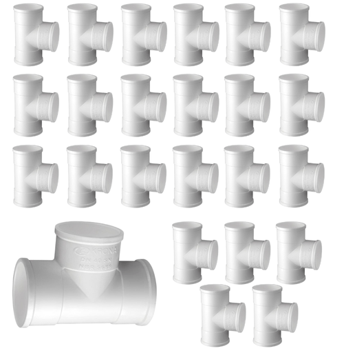 Te esgoto pvc cano 40 mm kit 25  peças Krona