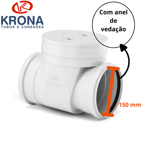 Válvula de Retenção para Esgoto 150mm Krona